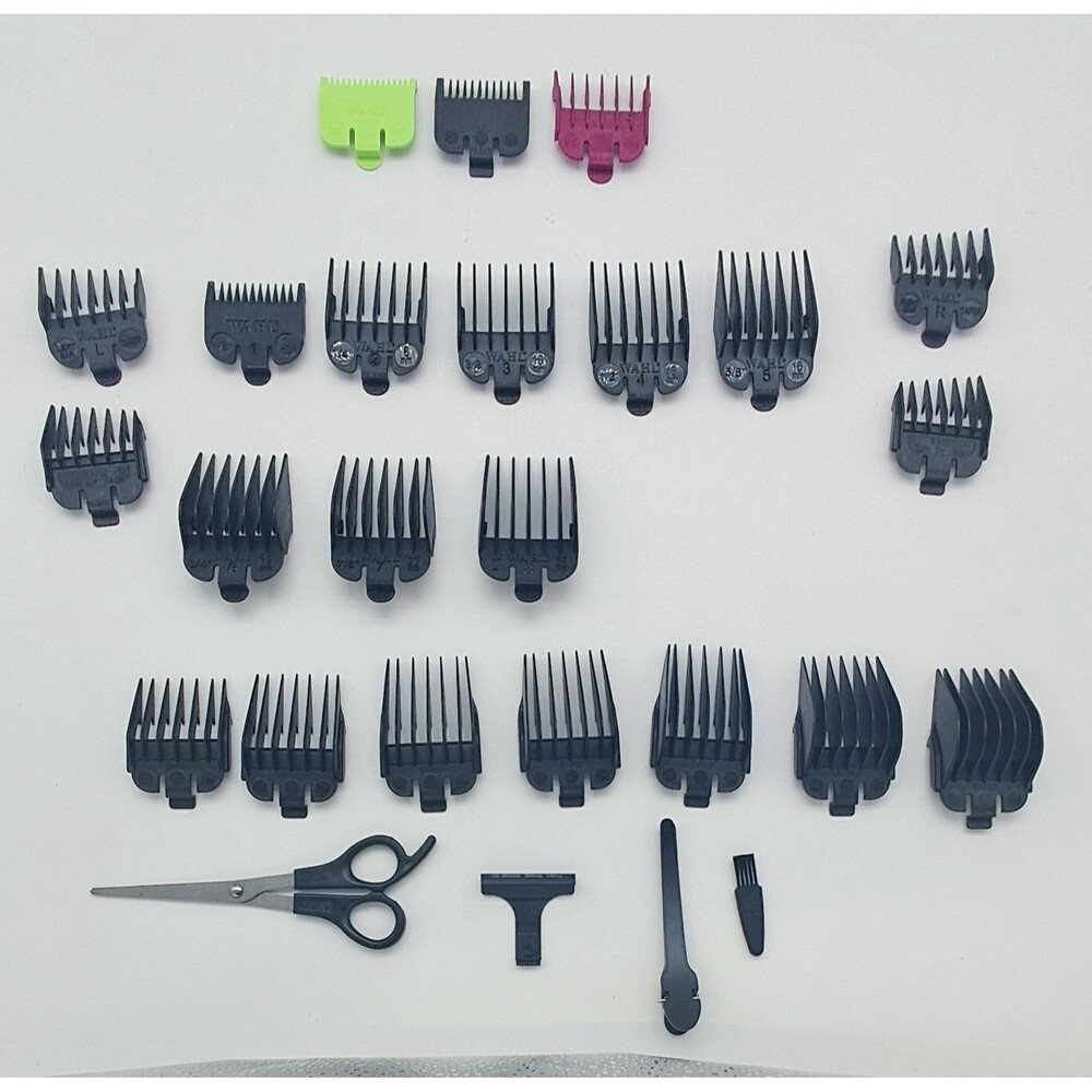 Wahl Genuine Secure-Fit Clipper Guard Set, 22 Guards #1-#8 Double Set Taper Set